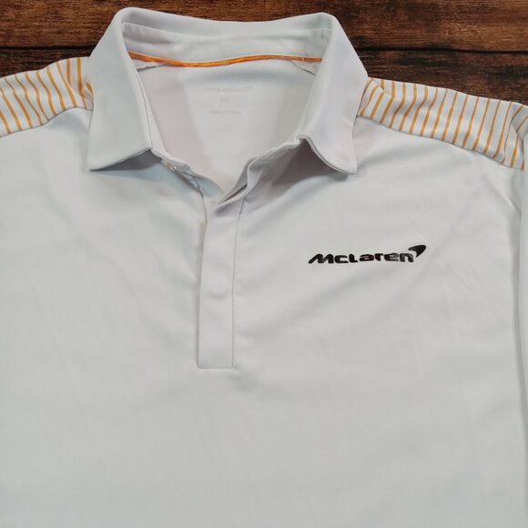 McLaren F1 Racing Short Sleeve Polo Shirt Men's XXL White - Picture 1 of 9